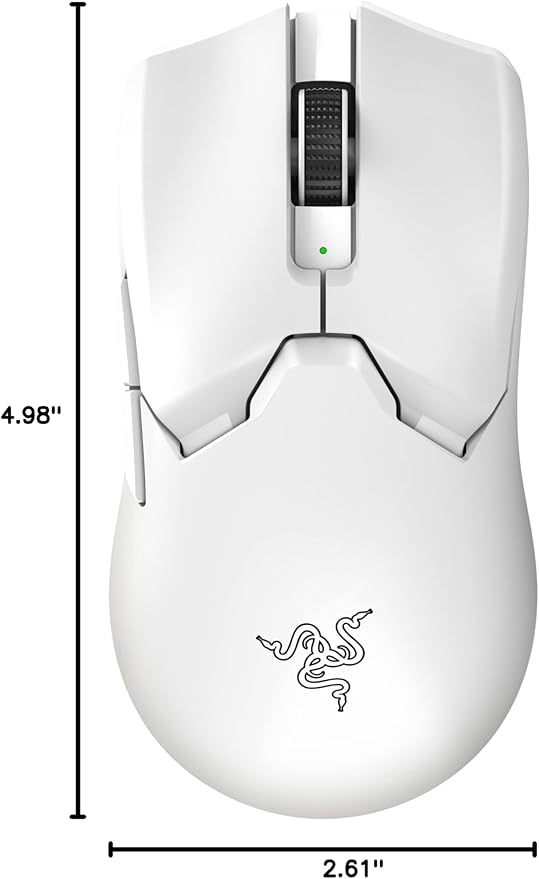 Razer Viper V2 Pro HyperSpeed Wireless Gaming Mouse: 59g Ultra-Lightweight - Optical Switches Gen-3-30K Optical Sensor - On-Mouse DPI Controls - 90hr Battery - USB Type C Cable Included - White