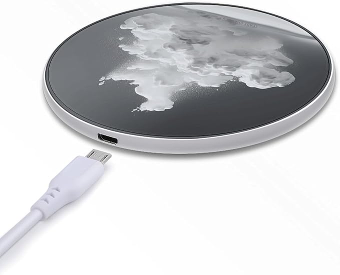 A Cloud Floating Wireless Charger Portable 10W Fast Wireless Charging Pad Compatible with Phone Ultra-Thin Charging Station Lightweight Charger Mat for Travel Home Office Desk