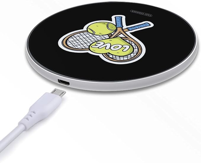 Tennis Ball Sport Wireless Charger SlimWireless Charging Pad Anti-Slip Charger Mat for Men Women