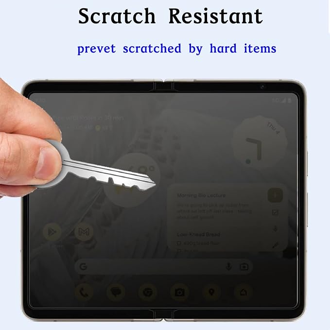 2+2 Pack Privacy Matte Screen Protector for Google Pixel 9 Pro Fold Anti-peep 1PCS Outside +1PCS Inside Soft Film+2 PCS Lens Protector