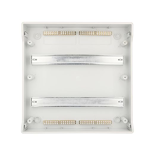Mollom 36 Way Power Distribution Box with Bus Bars and Din Rail for Miniature Circuit Breaker MCB, Waterproof IP66.Padlock Available for Indoor and Outdoor Use