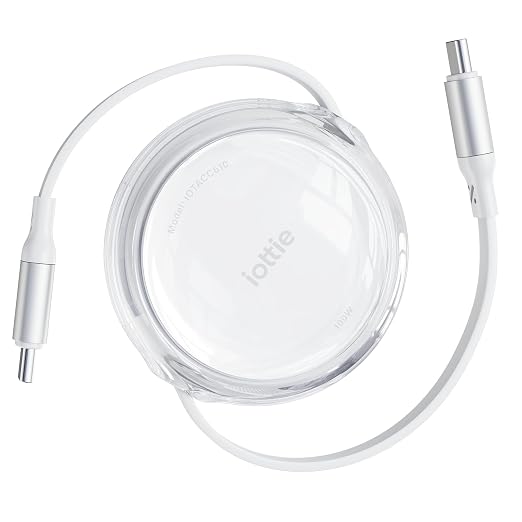 iOttie Basix 100W Retractable USB-C Cable Fast Charging USB C-to-C Cable with 4 Adjustable Cable Lengths USB C Cable for iPhone 17/17 Air/17 Pro/Pro Max 16 15 Series Samsung S24/23+