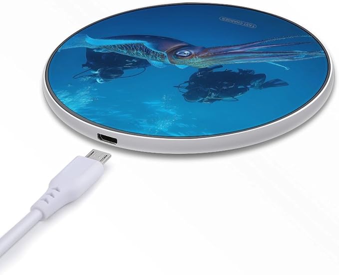 Divers Underwater Cuttlefish Wireless Charger Portable Charging Pad | LightweightAll Smartphone