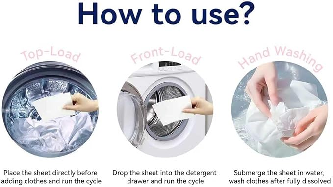 Laundry Detergent Sheets 120 Loads Unscented, Plastic Free, Washing Soap Sheets, Hypoallergenic, Fragrance Free, Space Saving - Eco Friendly for Dorm Apartment house Travel 60 sheets