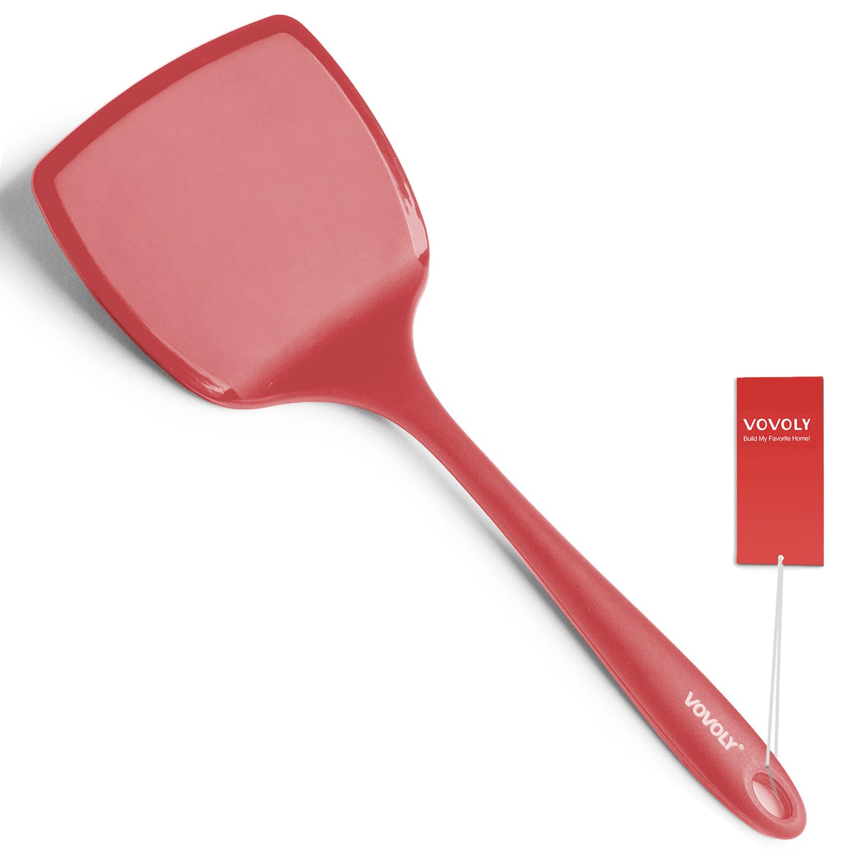 Silicone Pancake Spatula Turner with Lengthened Handle& Seamless Design, Heat Resistant Cooking Spatulas for Nonstick Cookware, Large Flexible Kitchen Utensils, Flipper for Egg, Pancake, Starry Blue