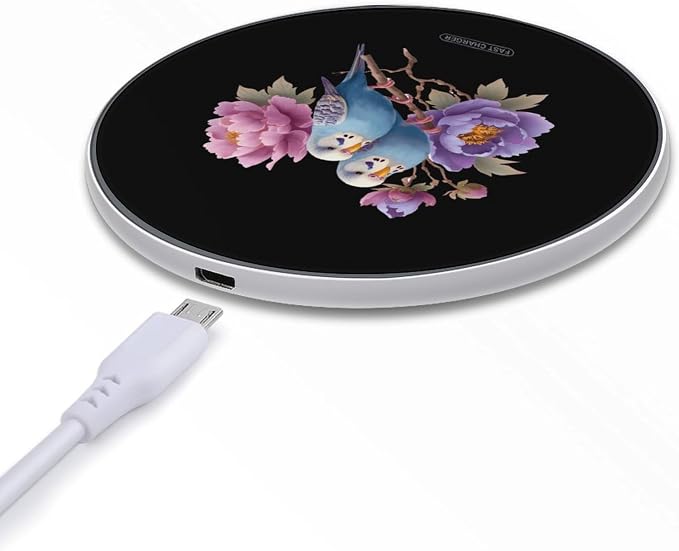Budgie Bird Wireless Charger SlimWireless Charging Pad Anti-Slip Charger Mat for Men Women