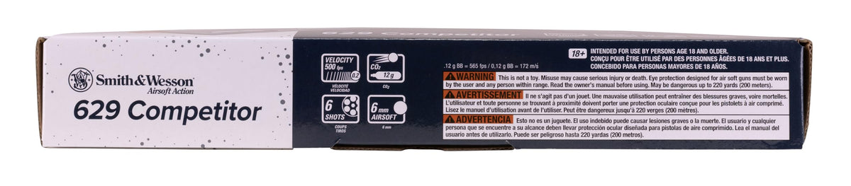 Smith & Wesson 629 Competitor 6-inch Revolver 6mm BB Pistol Airsoft Gun