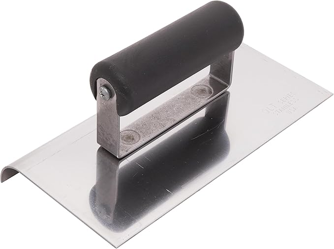 MARSHALLTOWN QLT Stainless Steel Hand Edgers, Plastic Handle Material, 152mm Width, 203mm Length, 16mm Lip, 13mm Radius, Made In The USA, CE524SP