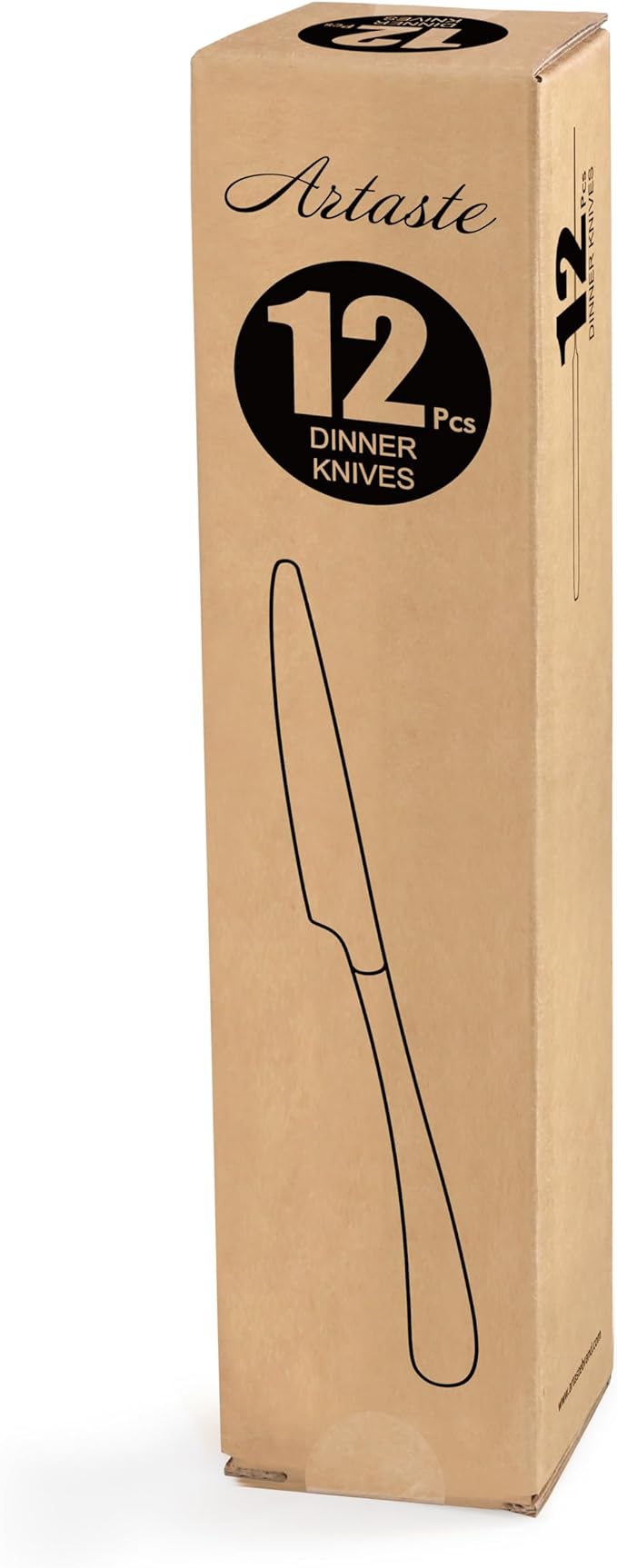 Artaste Rain II Forged 18/10 Stainless Steel Dinner Knife, Set of 12, 9.5-Inch