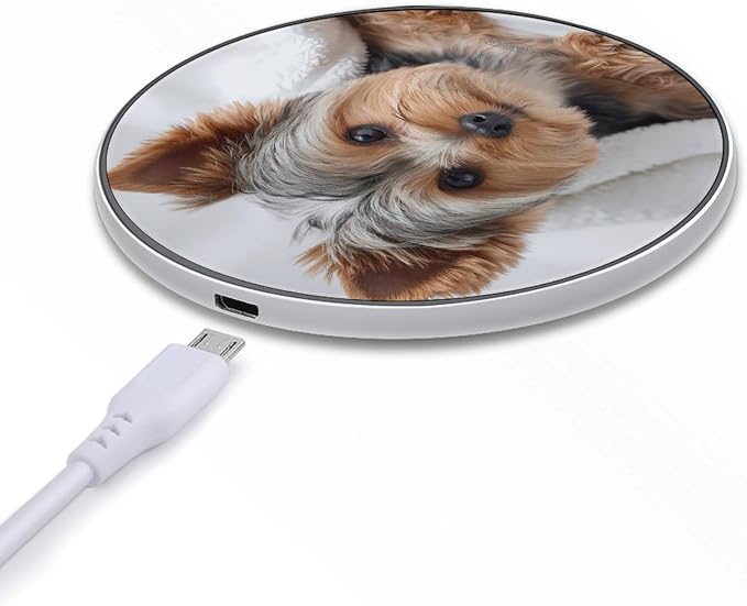 Yorkie Yorkshire Terrier Dog Wireless Charger Portable Charging Pad | LightweightAll Smartphone