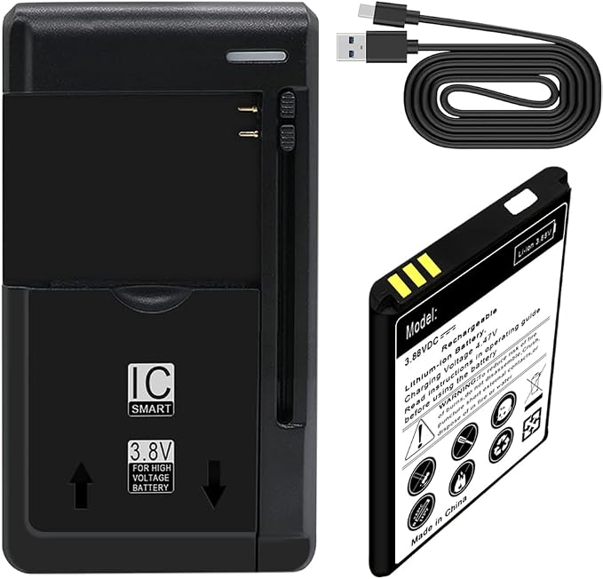 Lasting Power Substitutable Business Extra 2150mAh Battery Universal USB/AC Dock Wall Charger Type C Cable Compatible with CAT S22 Flip