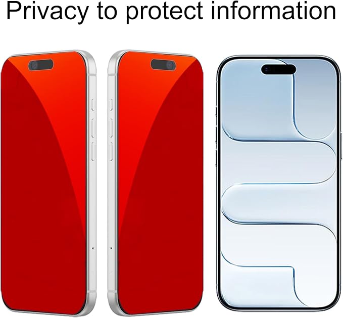 2 Pack for iPhone 13 Pro Max / 14 Plus Privacy Screen Protector Anti spy Tempered Glass Gradient Colorful Anti blue Light Film 6.7 inch