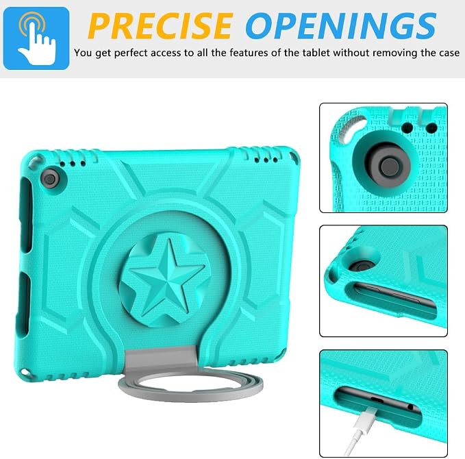 Kids case for 10 inch Tablet Lightweight Shockproof Case with Screen Protector Handle StandBlack