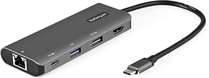 StarTech.com USB-C Docking Station for MacBook Pro M1 M2 M3 M4 and Windows, 4K 30Hz HDMI, USB 10Gbps Hub, 100W Laptop Charging, GbE