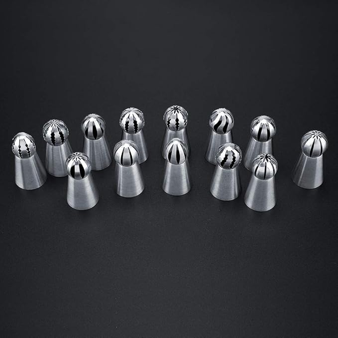 KooingTech 13PCS Russian Piping Tips Stainless Steel Piping Tips Set