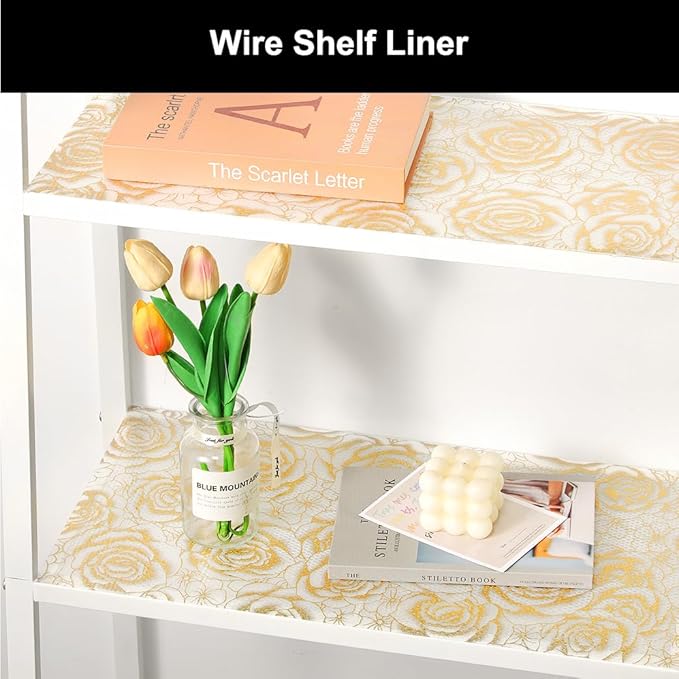 Cooyes Shelf Liner – Premium Non-Adhesive Cabinet & Drawer Liner for Kitchen – Waterproof Shelf Paper with Modern Pattern – Durable EVA Cabinet Mat – Easy to Cut (24" W x 240" L)