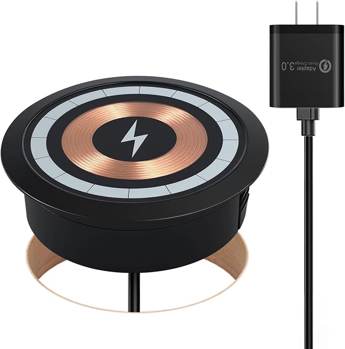 15W Fast Wireless Charging Station Pad Compatible with iPhone 16/16e/16 Pro/16 Pro Max 16 15 14 13 12 11 Series Samsung Galaxy S25 S24 S23 S22 S21 Note 20 (Desk Wireless Charging)