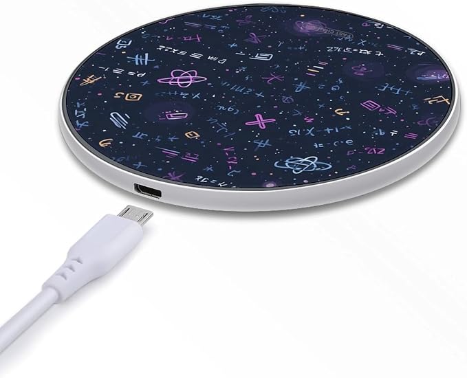 Galaxy Math Equation Geometry Science Wireless Charger SlimWireless Charging Pad Anti-Slip Charger Mat for Men Women