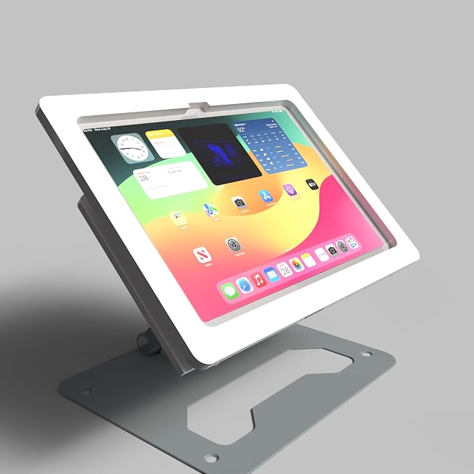 Anti-Theft Acrylic Case with EZ Foldable Aluminum Desktop Stand for Samsung Galaxy TAB Tablets (Black TAB A8 10.5)
