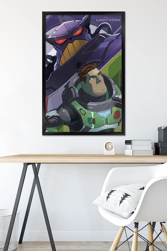 Trends International Disney Pixar Lightyear - Buzz and Zurg Wall Poster, 22.375" x 34", Black Framed Version