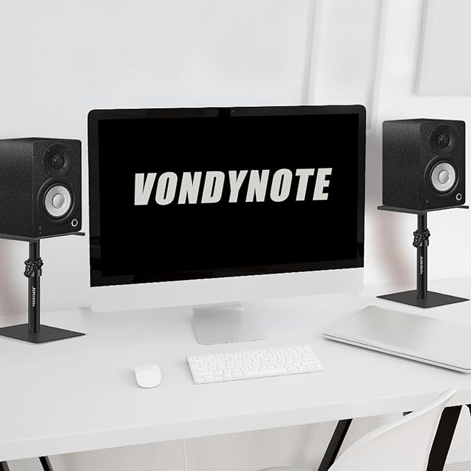 Set of 2 Desktop Studio Monitor Speaker Stands Bookshelf Speaker Stands