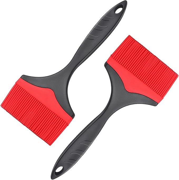 Large Silicone Grill Basting Brush - 3.95inch Extra Wide Silicone Basting Brush for Grilling,Heat Resistant Brushes Spread Oil Butter Sauce for Cooking Baking BBQ,Dishwasher Safe(Green 2)