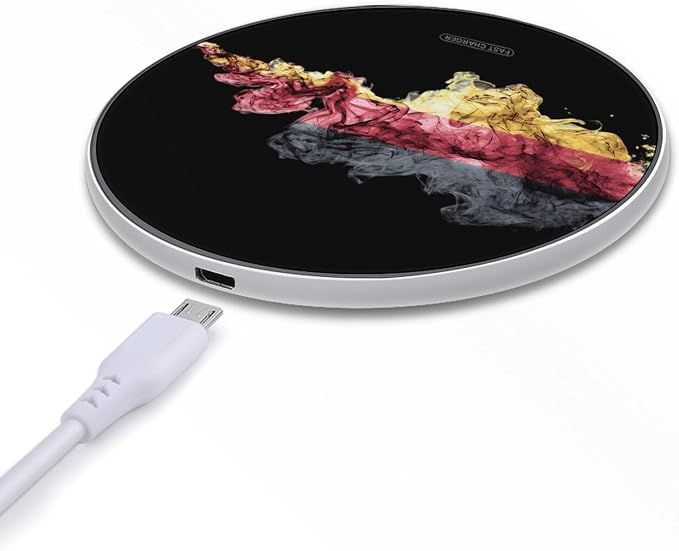 Germany Flag Print Wireless Charger Portable Charging Pad | LightweightAll Smartphone