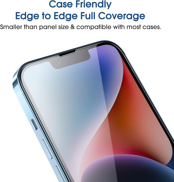 amFilm 2 Pack Magnetic OneTouch Compatible with iPhone 13 Pro Max 6.7/ iPhone 14 Plus 6.7 Screen Protector Tempered Glass Full Coverage with Easy Installation Kit (Magnetic & Reusable)