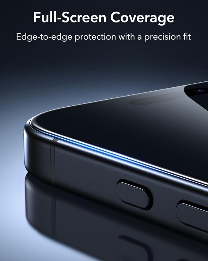 ESR 2 Pack Armorite for iPhone 17 Pro Privacy Screen Protector | Military-Grade Shatterproof 28° Anti-spy UltraFit Tray 9H+ Tempered Glass Auto Dust Removal and Bubble Free