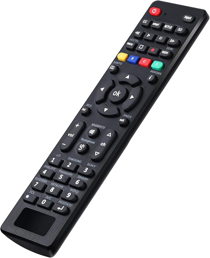 Universal TV Remote for Samsung, TCL, Philips, Vizio, Sharp, Sony, Panasonic, Sanyo, Insignia, Toshiba and Other Brands LCD LED 3D HDTV Smart TV Remote Control