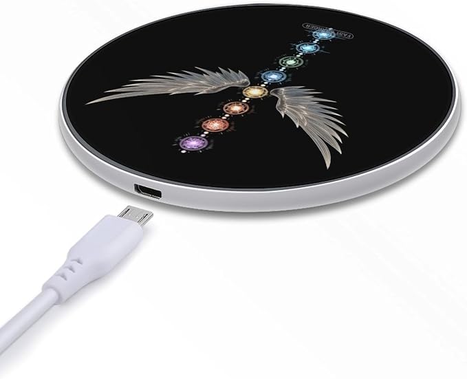 Angels-Wings Angelic Chakras Wireless Charger Portable Charging Pad | LightweightAll Smartphone