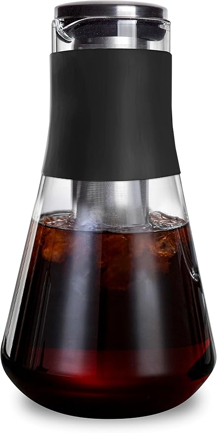 AGOGO 54oz Glass Coffee Maker & Pitcher for Iced Tea & Fruit Infusions