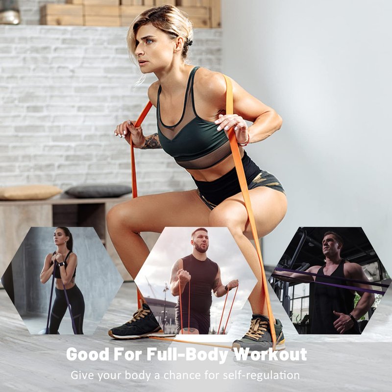 Resistance Bands, Pull Up Assist Bands - Workout Bands, Eexercise Bands for Working Out, Fitness, Training, Physical Therapy for Men Women - Orange