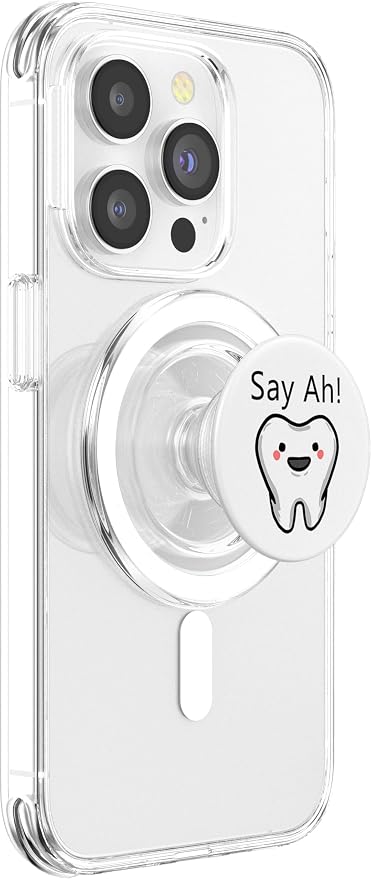 Say Ah! Smiling tooth Cute Dental Orthodontist Dentist Gift PopSockets Adhesive PopGrip