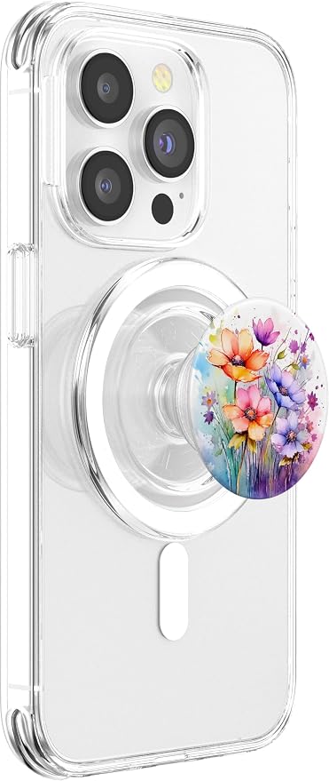 Wildflower Watercolor Flowers Design Floral Garden PopSockets Adhesive PopGrip
