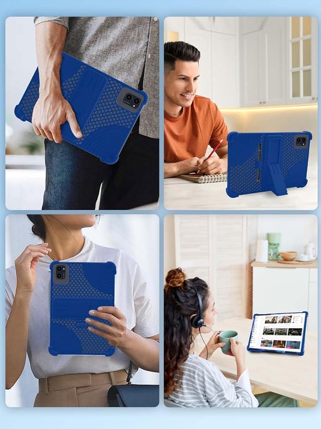 Case for CFVOCUY TS-EM101A Tablet 10.1inchNOUKAJU Tablet Protection Case(with Pen)Adjustable BracketSoft SiliconeSilicone Protection Cover for CFVOCUY EM101A(Blue)
