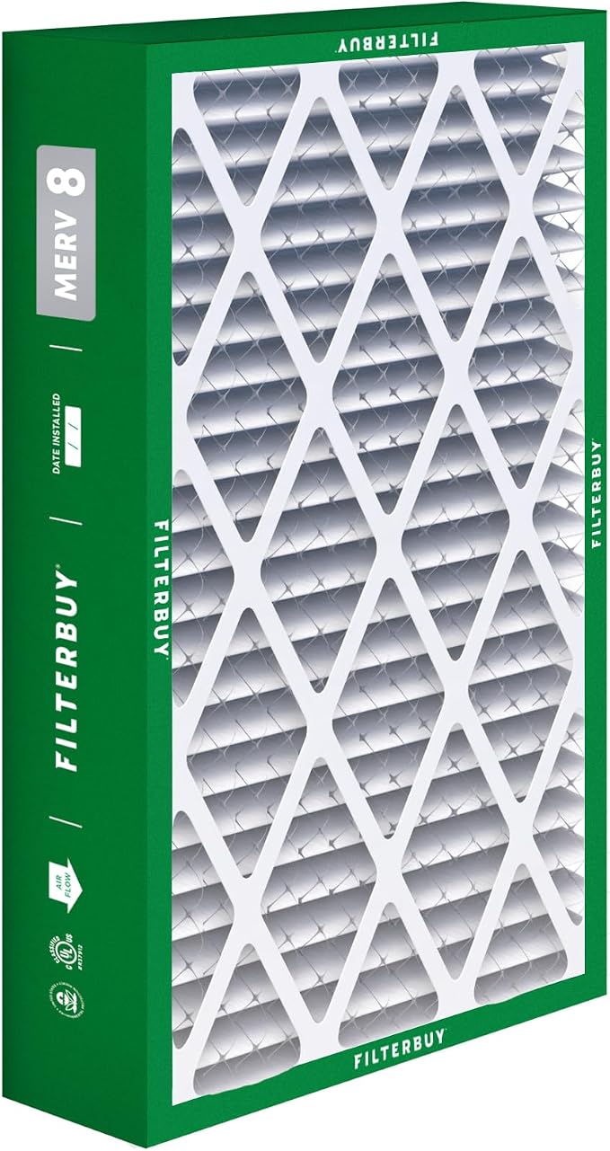Filterbuy 16x28x6 Air Filter MERV 8 Essential Dust & Allergy Defense, Pleated