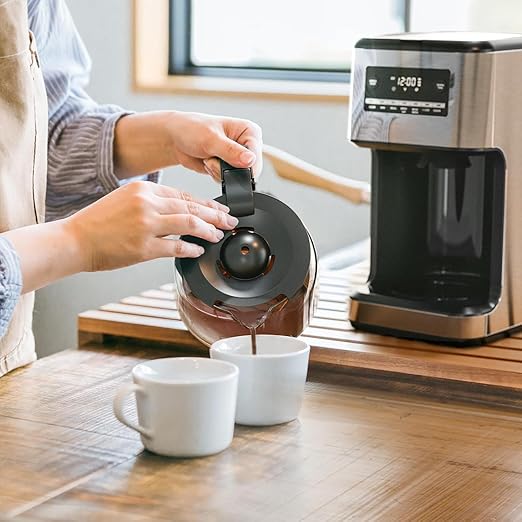 Electactic Coffee Maker, 14-Cup Programmable Drip Coffee Makers with Reusable Filter & Keep Hot Plate, Auto Pause Small Coffee Machines with Coffee Pot, Timer, Self-cleaning, for Home, Stainless Steel