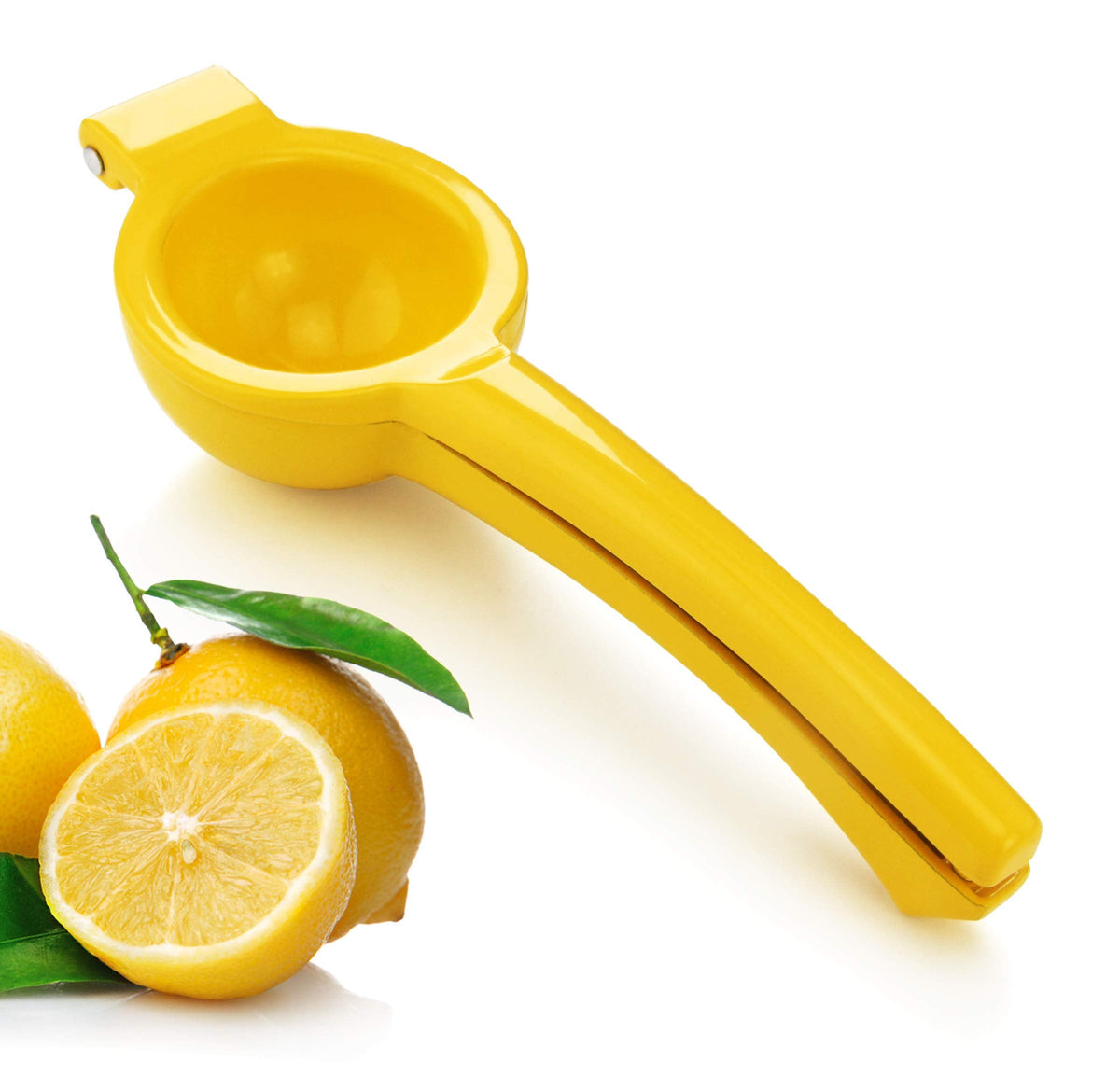 New Star Foodservice 43280 Commercial-Grade Stainless Steel Lemon Squeezer, Heavy Duty Citrus Juicer Press, Silver