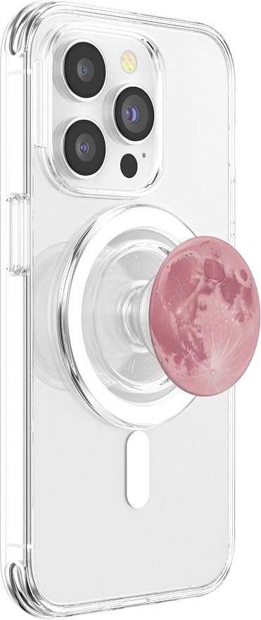 Pink Moon Illustration Print PopSockets Adhesive PopGrip
