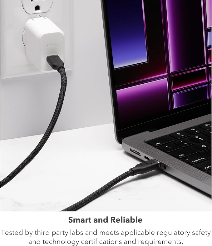 Mophie speedport 30-30W USB-C GaN Fast Wall Charger for Phones Tablets and Laptops Compact & Foldable Plug Design Sustainable Material White