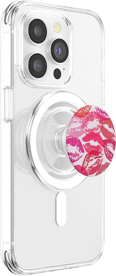 Coquette Aesthetic Pink Kisses Valentines Day Lips PopSockets Adhesive PopGrip