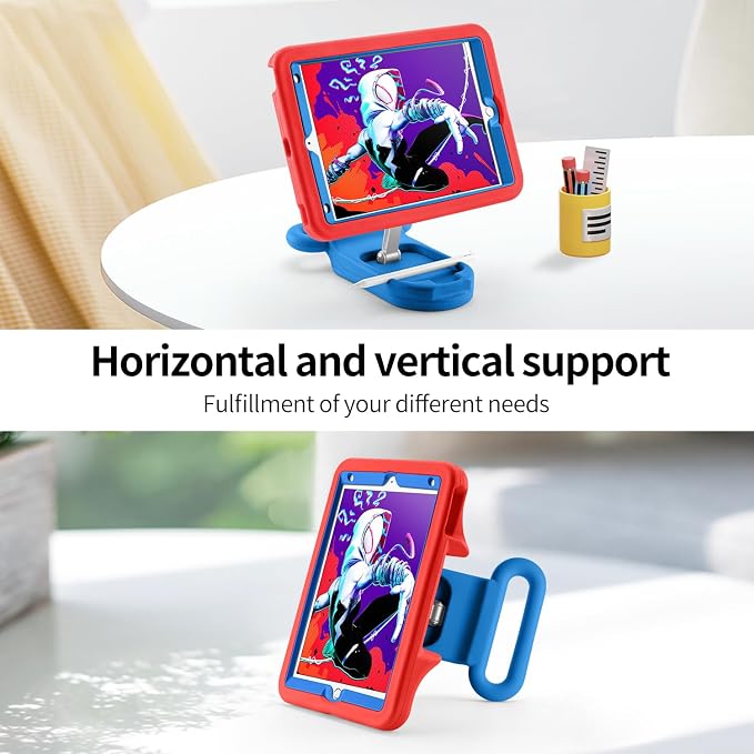 Kids Case for iPad 7th/8th/9th Gen 10.2 Inch with Adjustable Stand Handle | Kids Shockproof EVA Case with Handle Adjustable Stand for Portrait Landscape ViewingHeavy Duty Cover for ipad 10.2 inch.