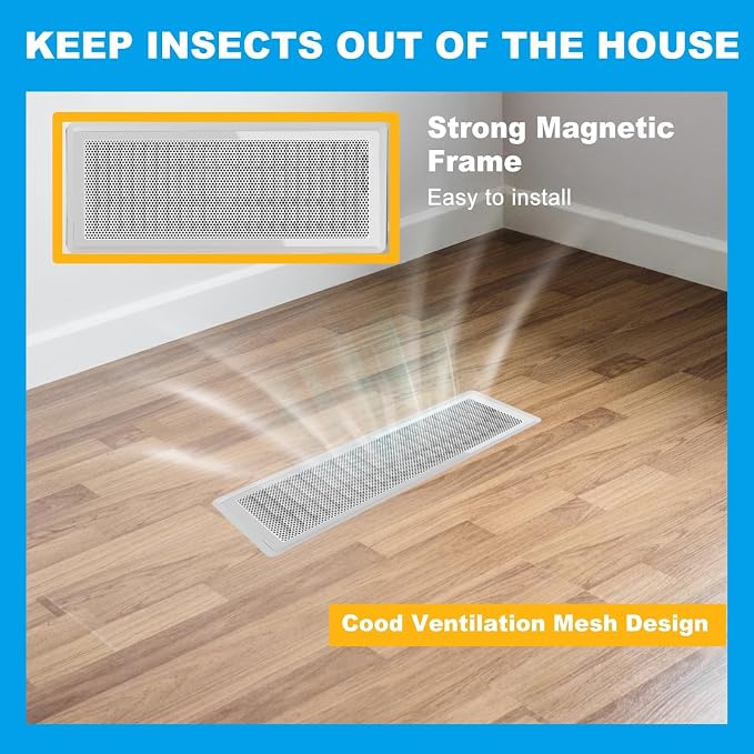 4 PCS White Magnetic Vent Covers-5.5x12 Magnetic Air Vent Covers