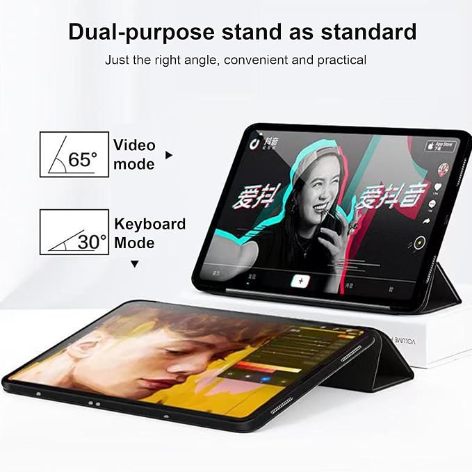 Silicone Case for Redmi Pad 2 2025 11 InchLightweight Protective Case with Stand Functio and Auto Sleep/Wake Function Comprehensive ProtectionBlack