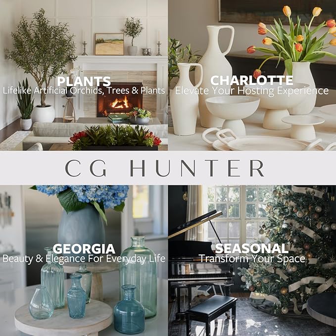 CG Hunter Holiday Collection Cedar Wreath, Premium Artificial Indoor and Outdoor Large 30" Cedar Christmas Wreath, Christmas Decorations and Holiday Greenery