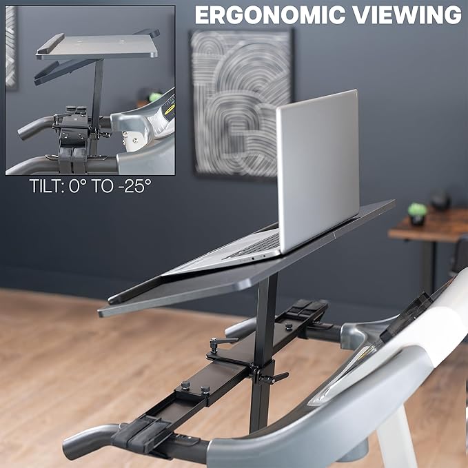 VIVO Universal Wooden Laptop Treadmill Desk, Adjustable Ergonomic Notebook Mount Stand for Treadmills, Includes Mouse Pad and Wrist Support, Stand-TDML4