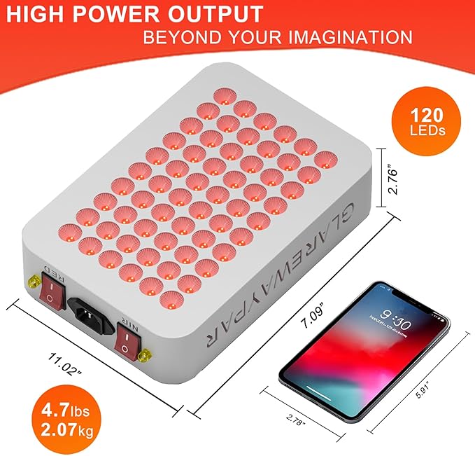 LED Red Light Therapy for Body Infrared Red Light Therapy Red Light Panel Red Light Therapy Device Red Light Therapy for Face, White