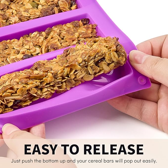 Puyeipt Granola Bar Molds, 2 Pack, 16 Cavities