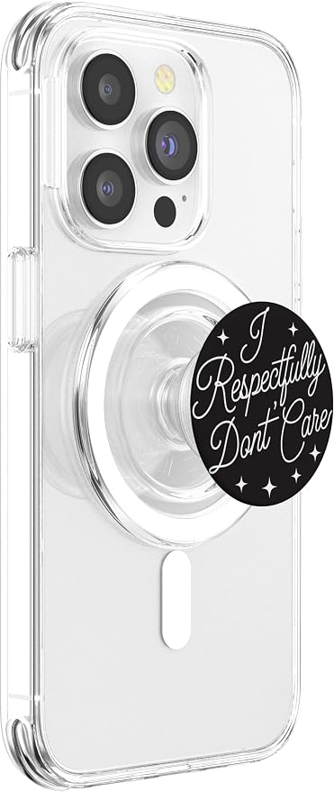 I Respectfully Don’t Care – Funny Quote Meme PopSockets PopWallet for MagSafe